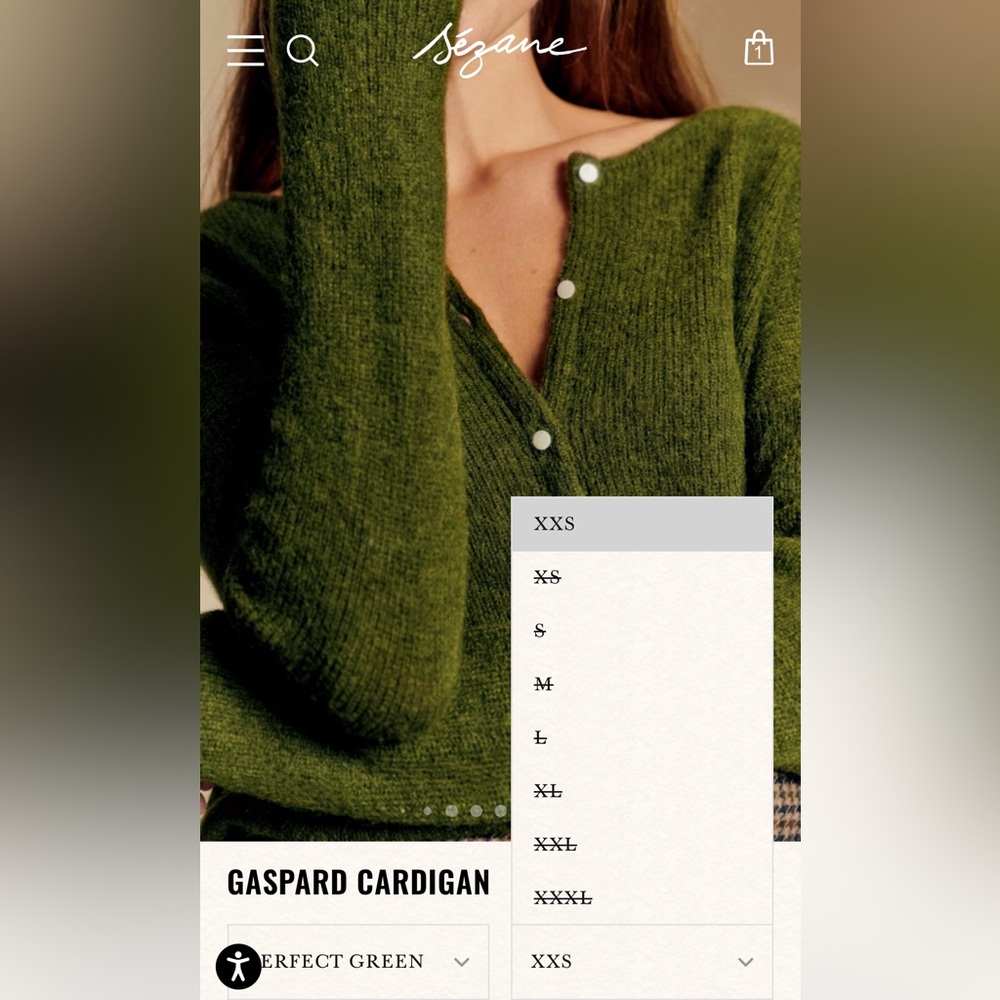 Sezane - Gaspard Cardigan - Medium - Perfect Green - Picture 10 of 10